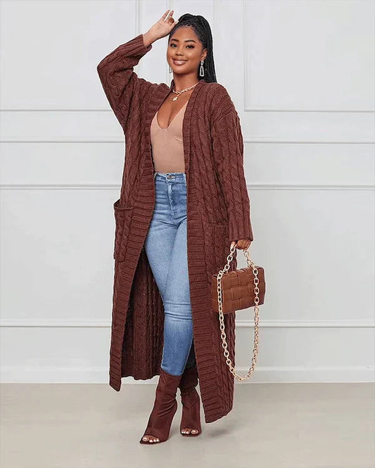 Soft Women's Oversized Knit Cardigan Sweater - OutfitLondon