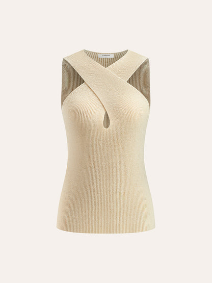 Liv | Cross-Over Collar Festival Outfit Tank Top