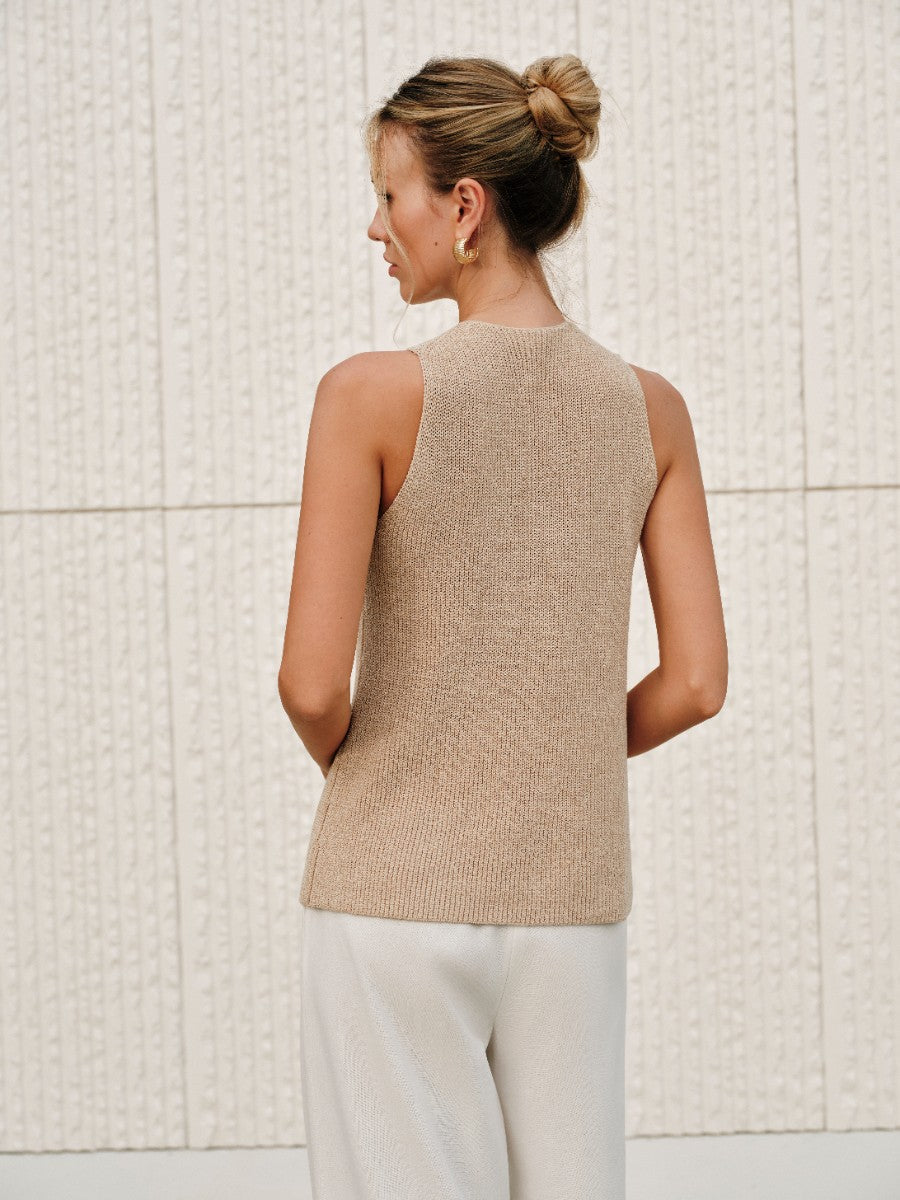 Liv | Cross-Over Collar Festival Outfit Tank Top