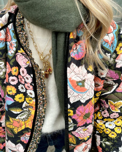 Women's Padded Floral Coat
