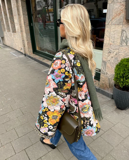 Women's Padded Floral Coat