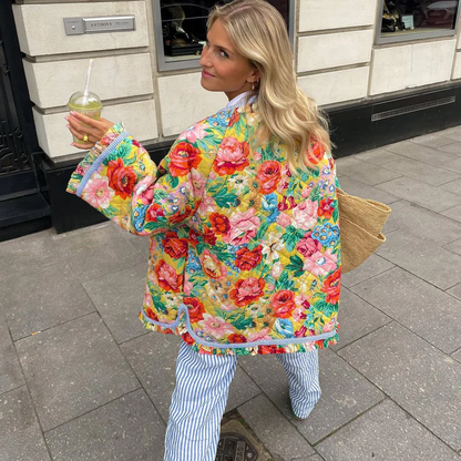 Women's Padded Floral Coat