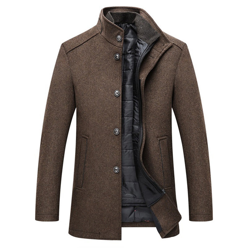 Waterproof Men's Wool Trench Coat - OutfitLondon