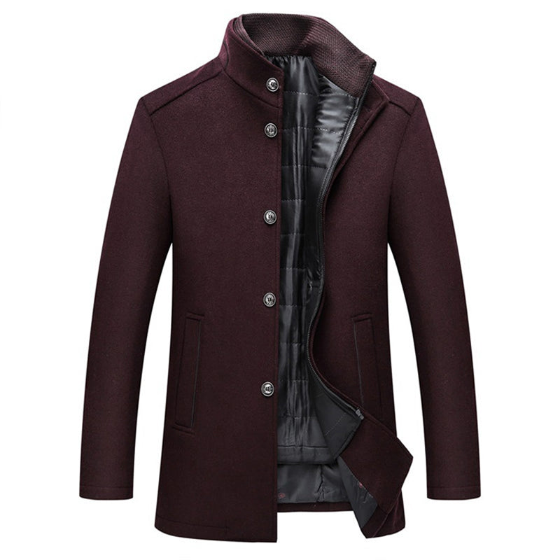 Waterproof Men's Wool Trench Coat