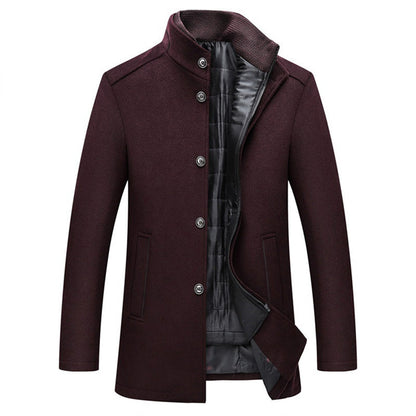 Waterproof Men's Wool Trench Coat