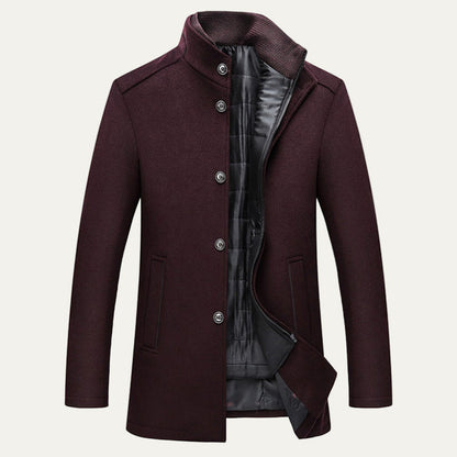Warm Men's Quilted Overcoat