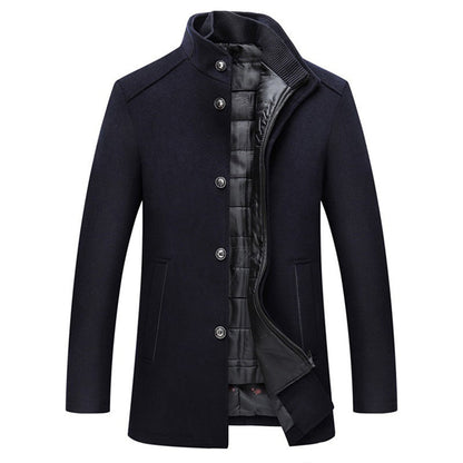Waterproof Men's Wool Trench Coat