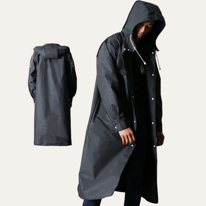 Waterproof Men's Full Zip Hooded Rain Jacket