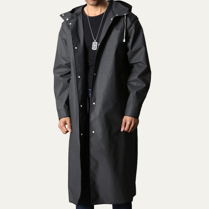Waterproof Men's Full Zip Hooded Rain Jacket