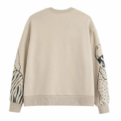 Relaxed Fit Patterned Wool Sweater
