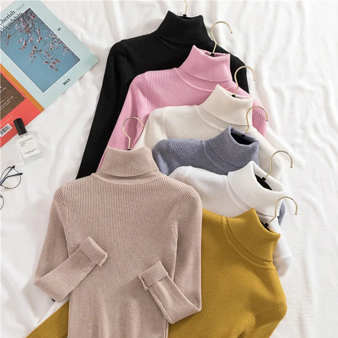 Warm Cozy Cashmere Turtleneck Sweater
