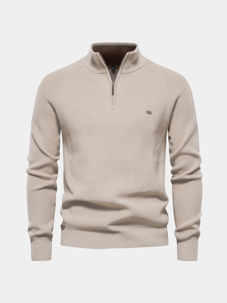 Classic Crew Neck Men's Cotton Sweater - OutfitLondon