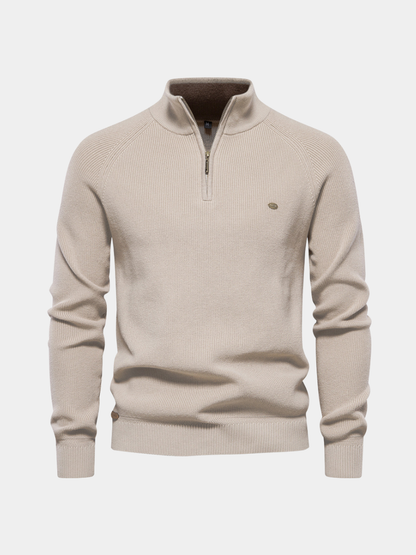 Classic Crew Neck Men's Cotton Sweater - OutfitLondon