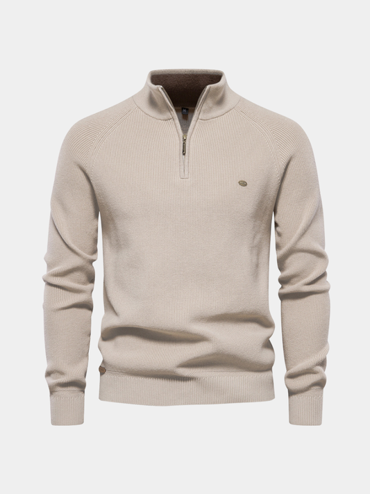 Classic Crew Neck Men's Cotton Sweater - OutfitLondon