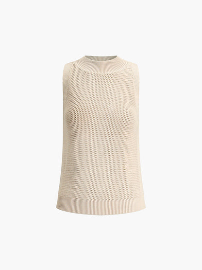 Louisa | Slim Fit Hollow Knit Festival Tank Top