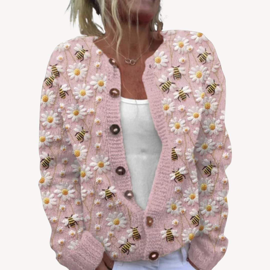 Ladies' Pretty Embroidery Sweater