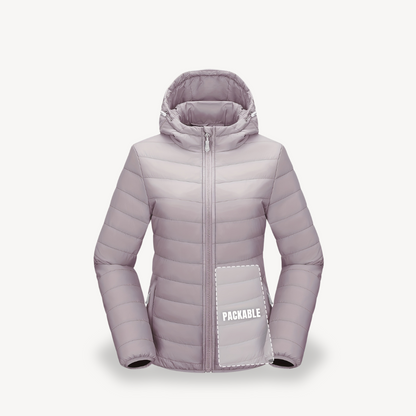 Lightweight Women's Puffer Coat with Hood