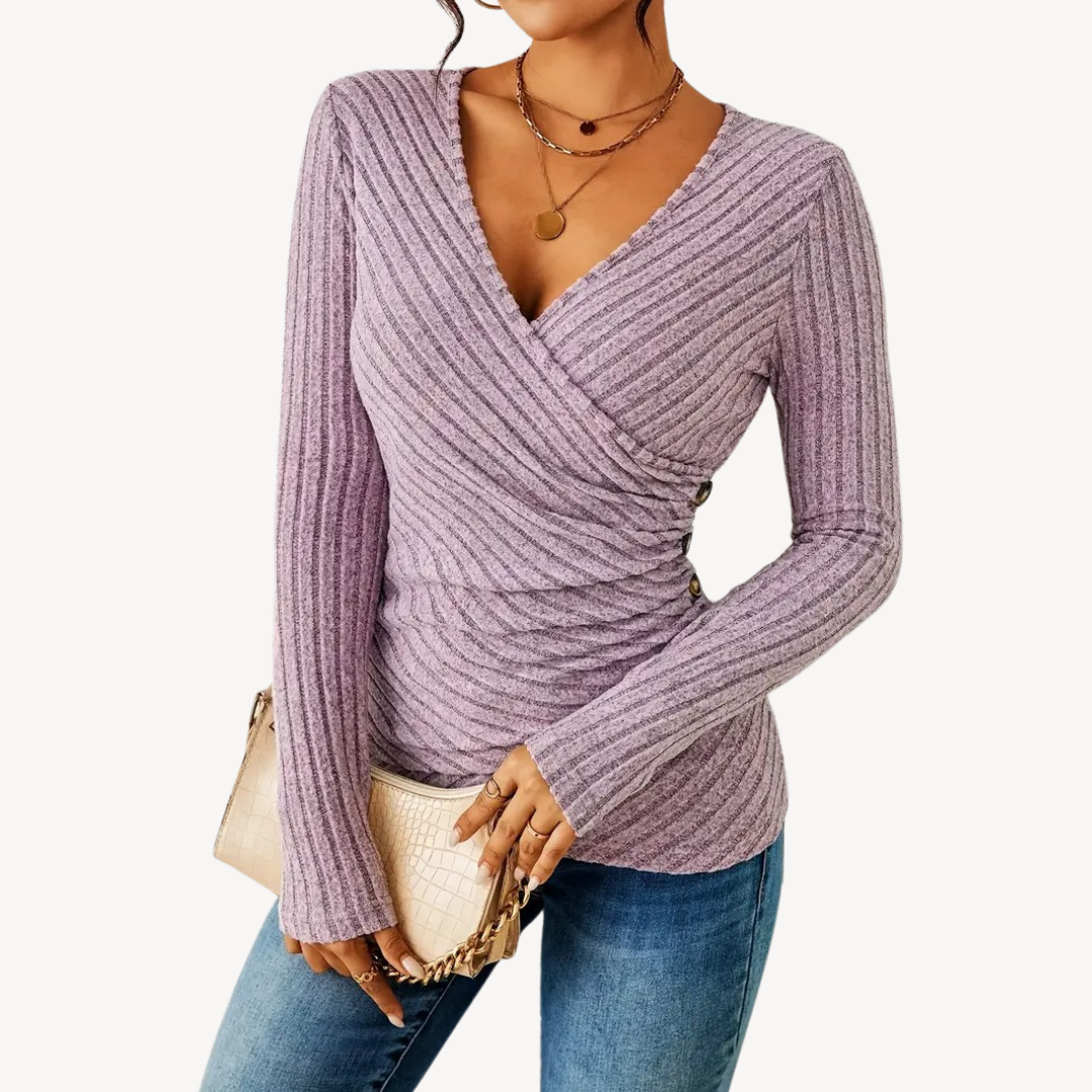 Comfortable V Neck Ladies T Shirt