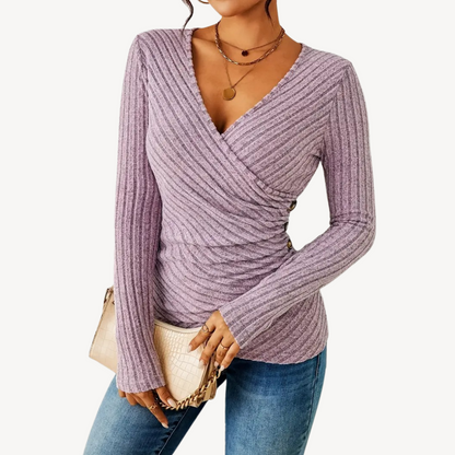 Comfortable V Neck Ladies T Shirt
