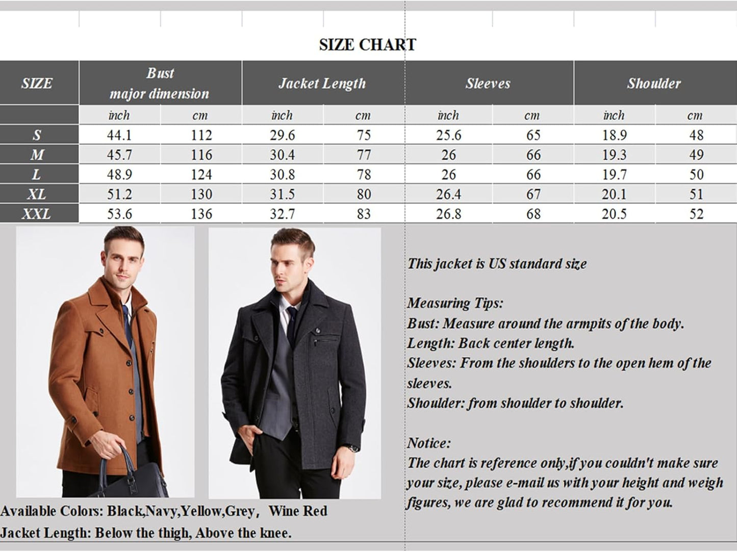Timeless Mens Formal Winter Coat