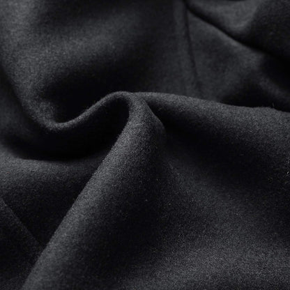Warm Mens Quilted Wool Navy Coat