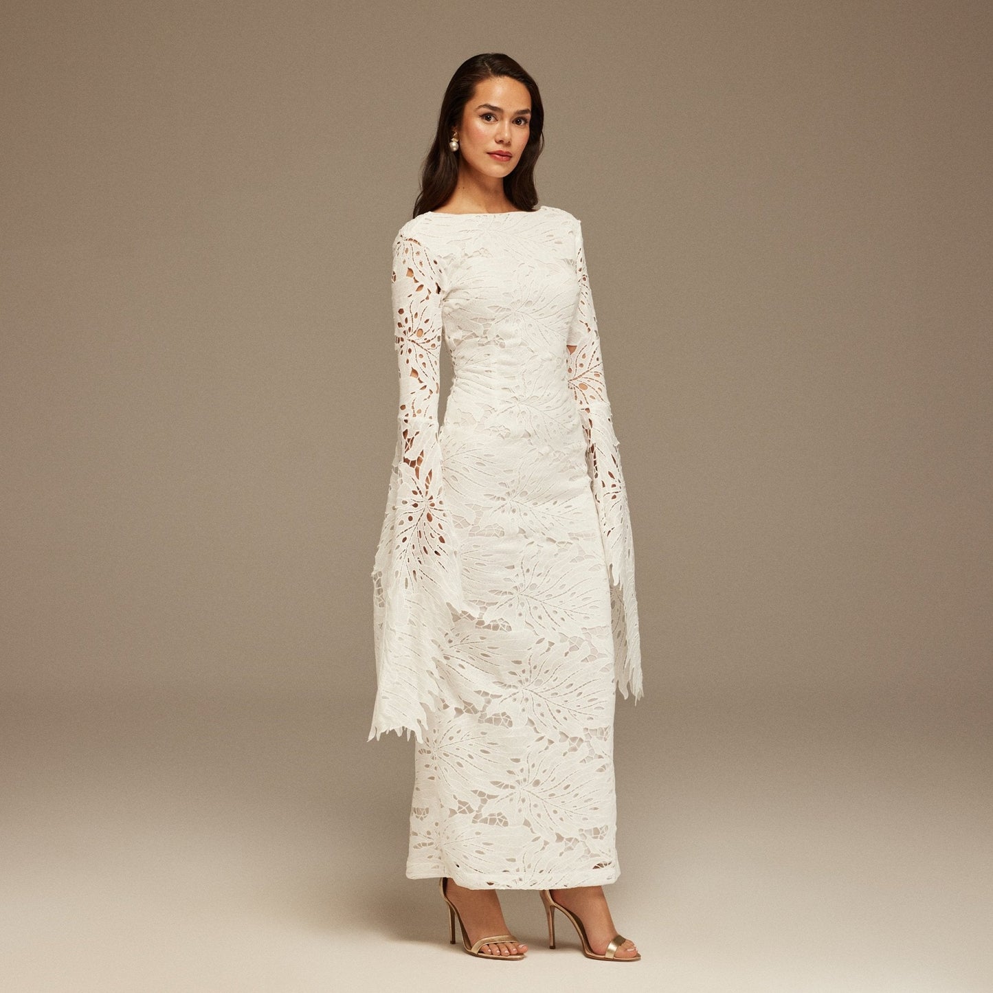 Luciana | Long Sleeve Lace Maxi Dress