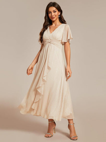 Lucille | Twist Knot A-Line Wedding Guest Dress
