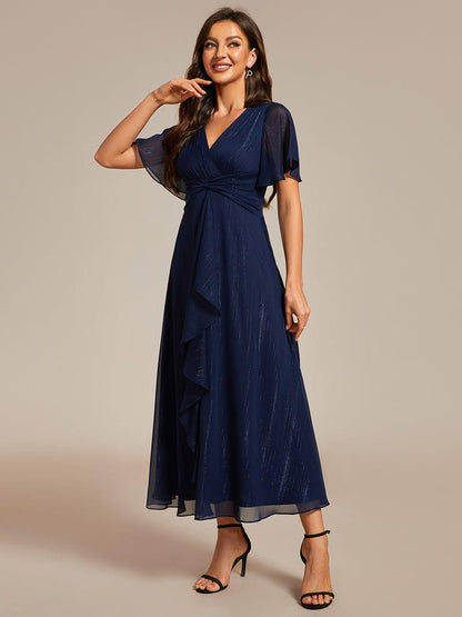 Lucille | Twist Knot A-Line Wedding Guest Dress