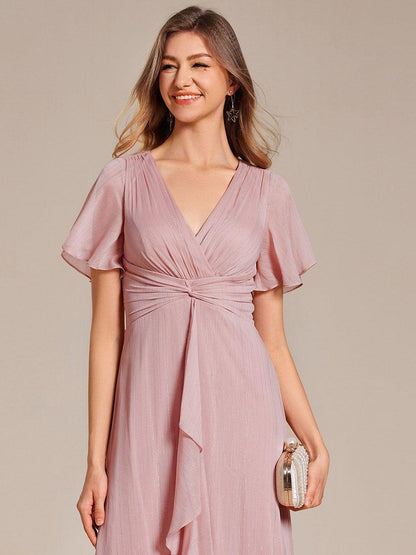 Lucille | Twist Knot A-Line Wedding Guest Dress