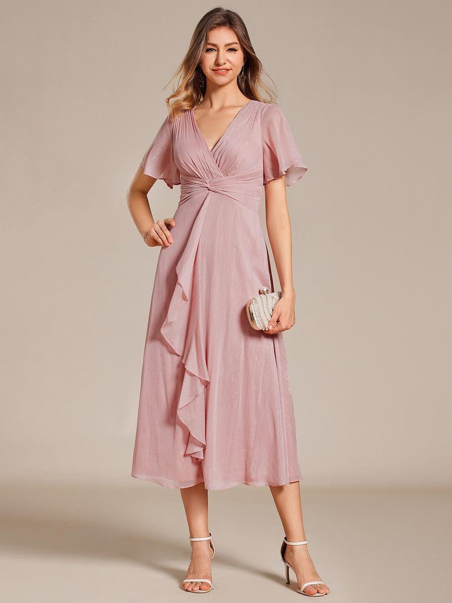 Lucille | Twist Knot A-Line Wedding Guest Dress