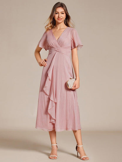 Lucille | Twist Knot A-Line Wedding Guest Dress