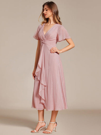 Lucille | Twist Knot A-Line Wedding Guest Dress