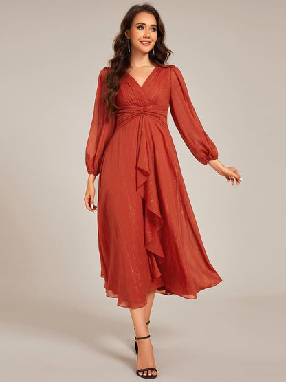Lucille | Twist Knot A-Line Wedding Guest Dress