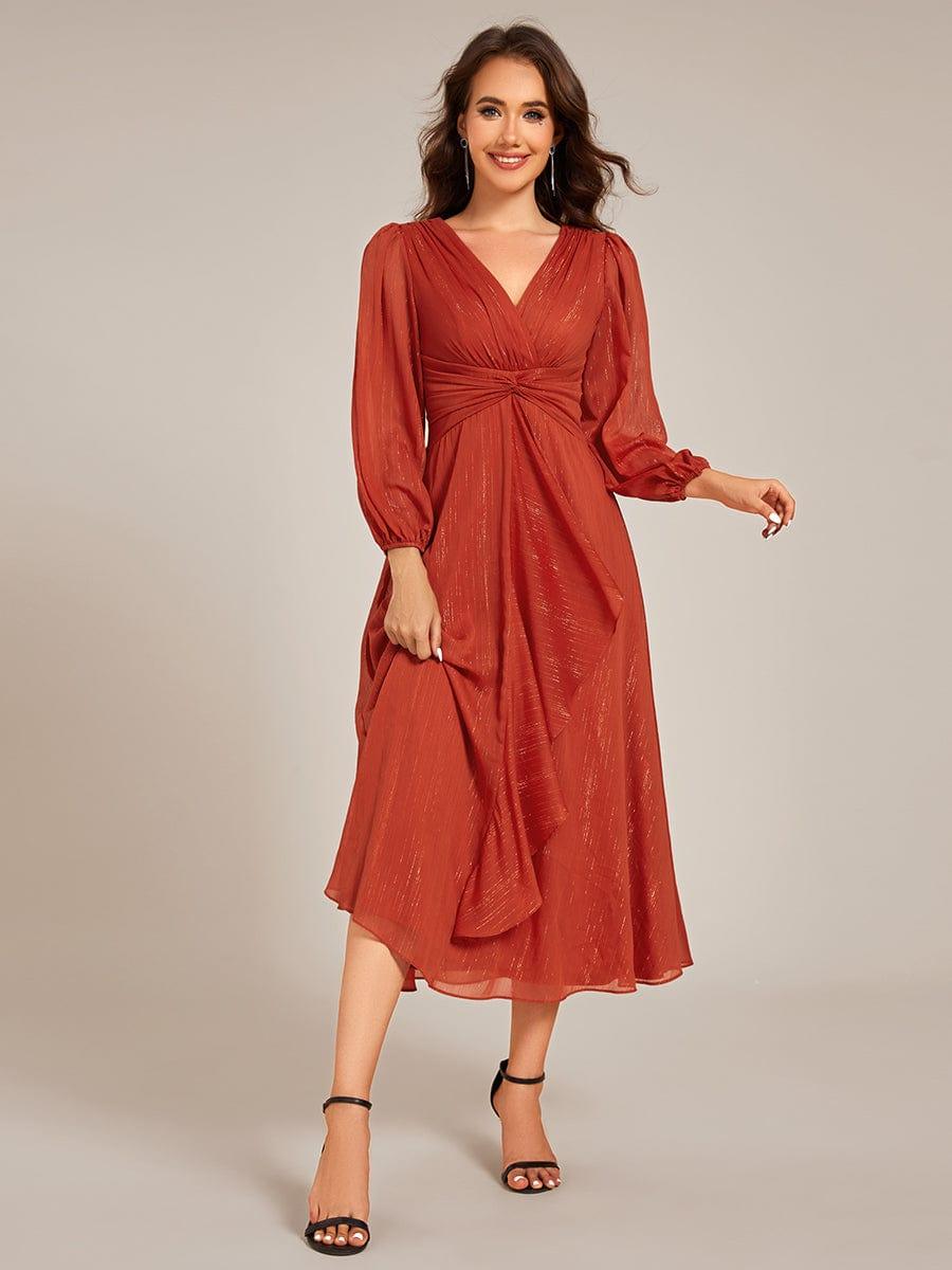Lucille | Twist Knot A-Line Wedding Guest Dress
