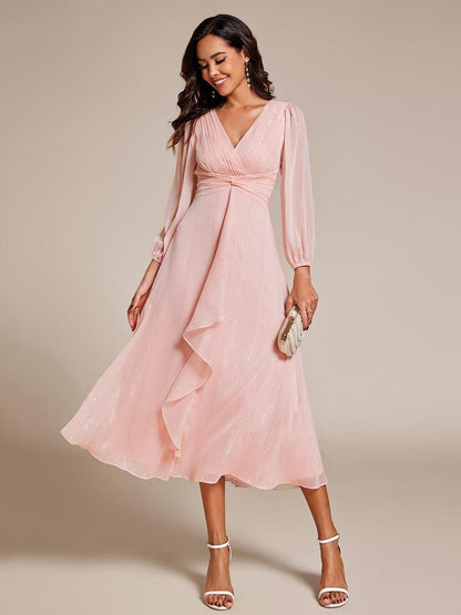 Lucille | Twist Knot A-Line Wedding Guest Dress