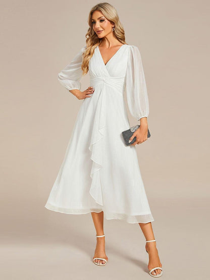 Lucille | Twist Knot A-Line Wedding Guest Dress
