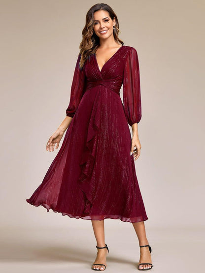 Lucille | Twist Knot A-Line Wedding Guest Dress