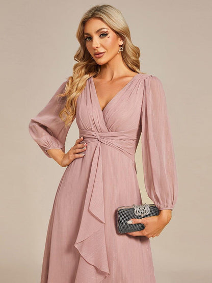 Lucille | Twist Knot A-Line Wedding Guest Dress