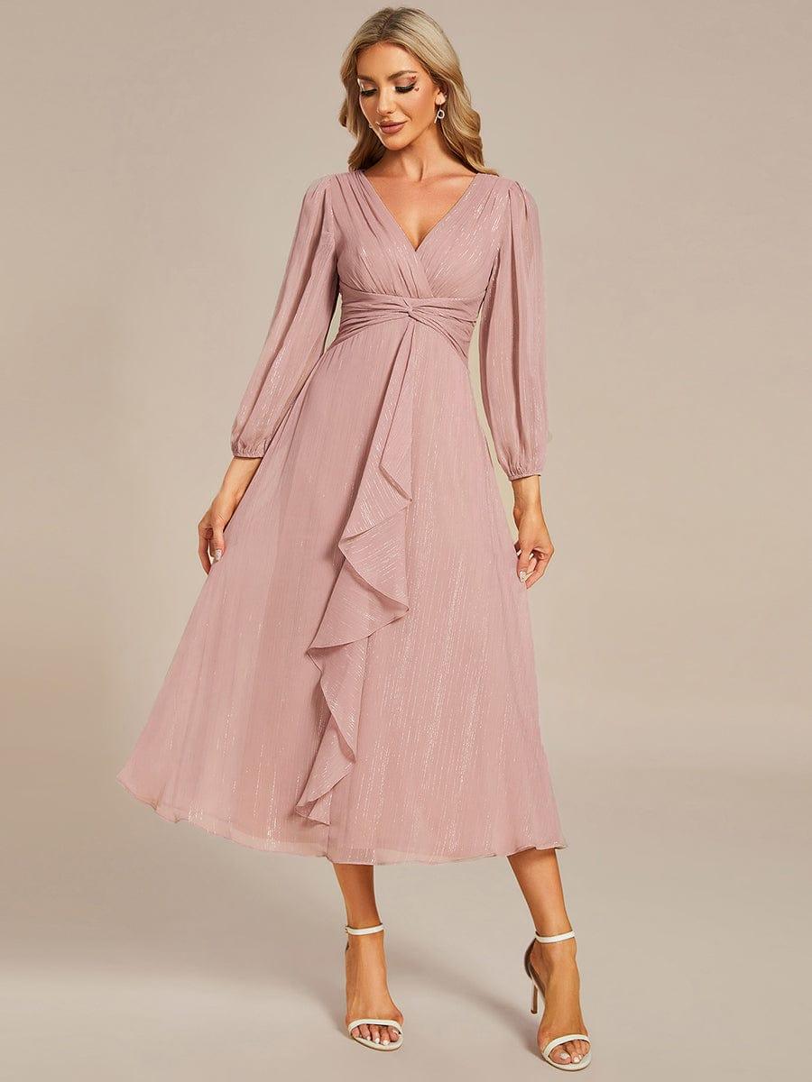 Lucille | Twist Knot A-Line Wedding Guest Dress
