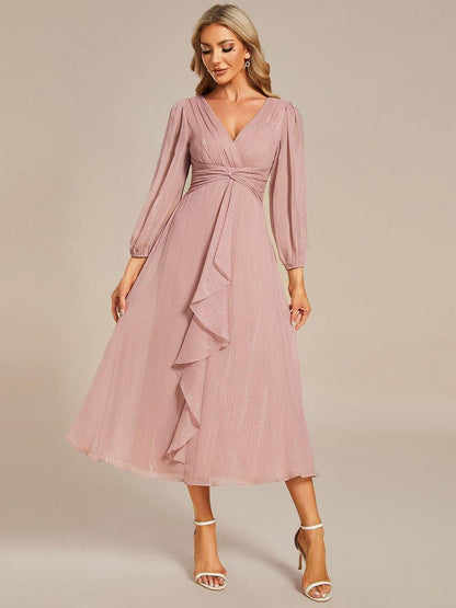 Lucille | Twist Knot A-Line Wedding Guest Dress