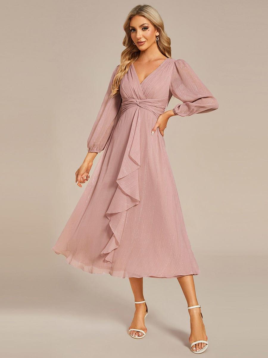 Lucille | Twist Knot A-Line Wedding Guest Dress