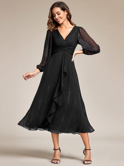 Lucille | Twist Knot A-Line Wedding Guest Dress