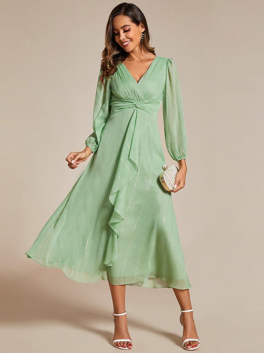 Lucille | Twist Knot A-Line Wedding Guest Dress