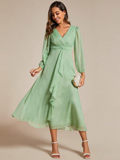 Lucille | Twist Knot A-Line Wedding Guest Dress