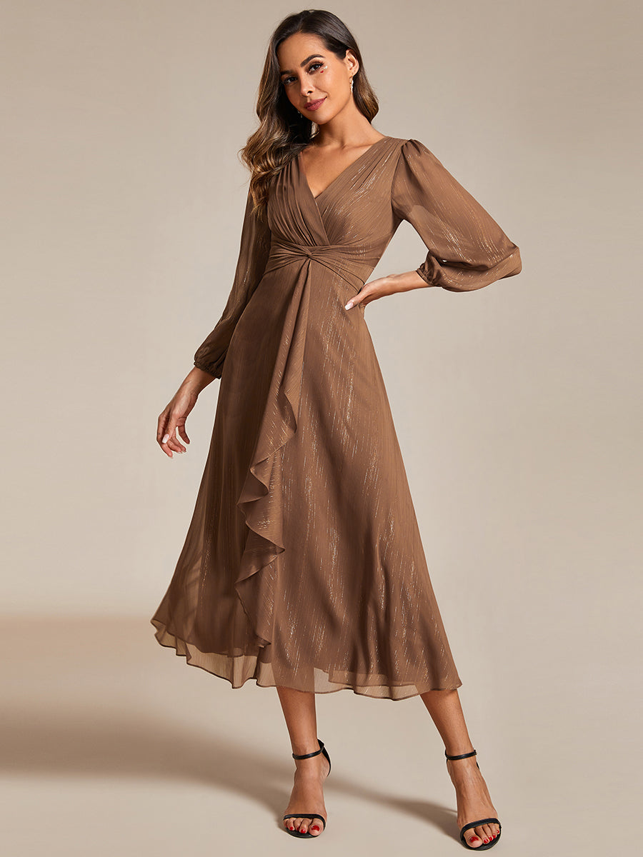 Lucille | Twist Knot A-Line Wedding Guest Dress