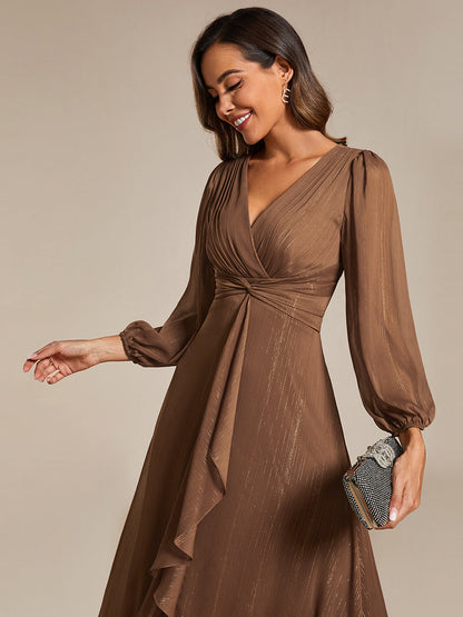 Lucille | Twist Knot A-Line Wedding Guest Dress