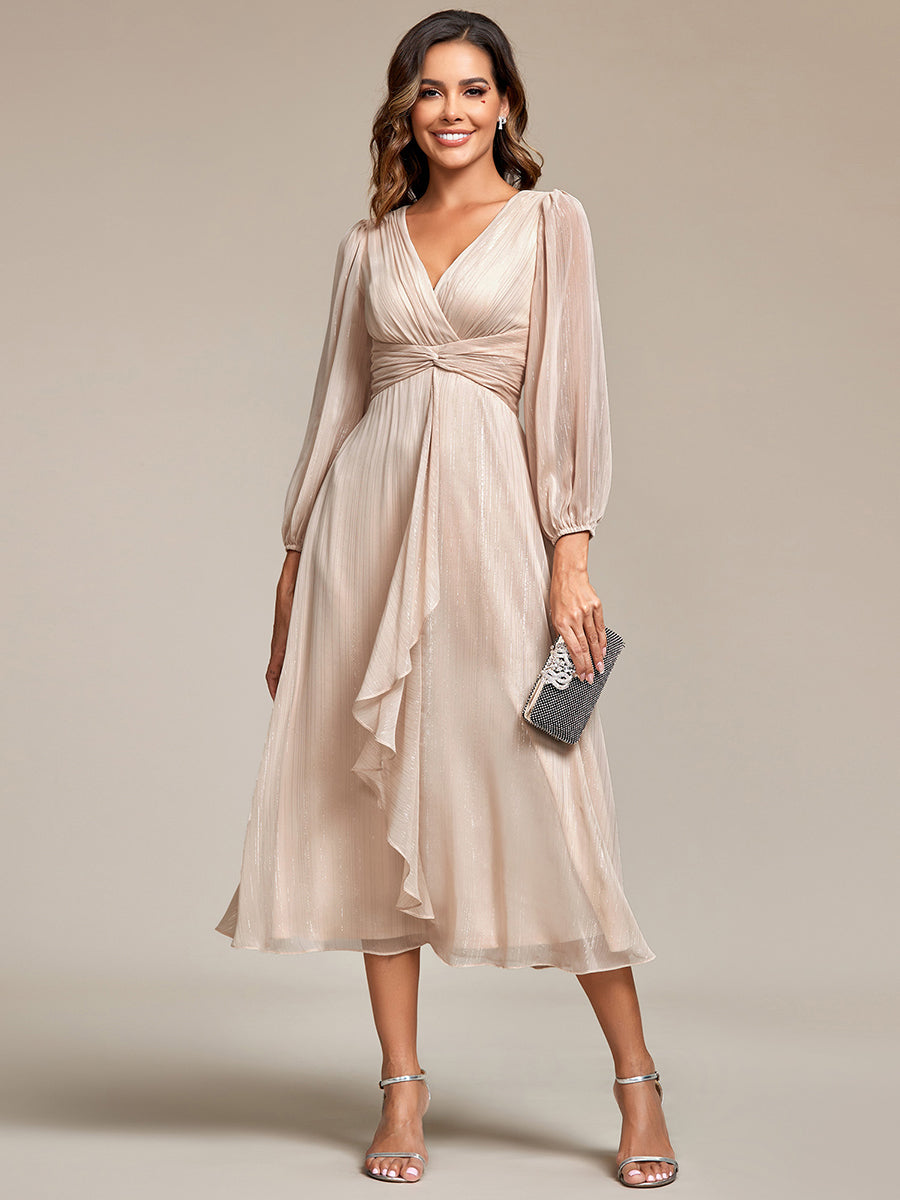 Lucille | Twist Knot A-Line Wedding Guest Dress