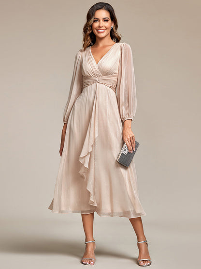 Lucille | Twist Knot A-Line Wedding Guest Dress