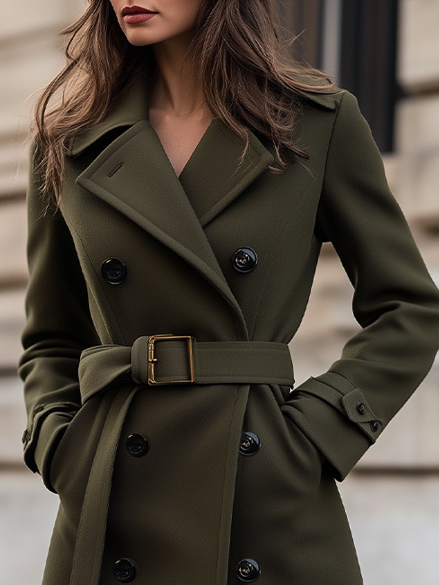 Classic Women's Double Button Trench Coat