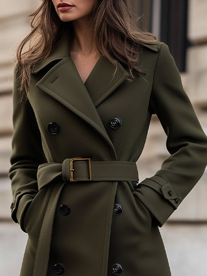 Classic Women's Double Button Trench Coat